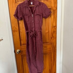 Urban Outfitters BDG Dark Rose Utility Jumpsuit